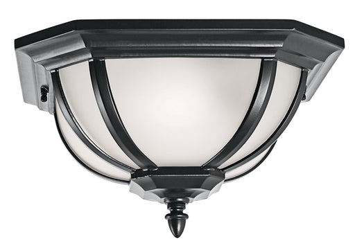 Myhouse Lighting Kichler - 9848BK - Two Light Outdoor Flush/Semi Flush Mount - Salisbury - Black