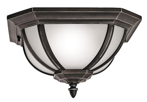 Myhouse Lighting Kichler - 9848RZ - Two Light Outdoor Flush/Semi Flush Mount - Salisbury - Rubbed Bronze