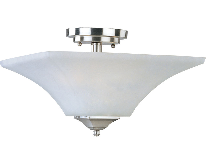 Myhouse Lighting Maxim - 20091FTSN - Two Light Semi-Flush Mount - Aurora - Satin Nickel