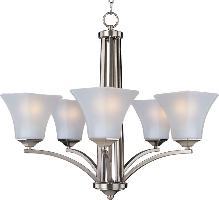 Myhouse Lighting Maxim - 20095FTSN - Five Light Chandelier - Aurora - Satin Nickel