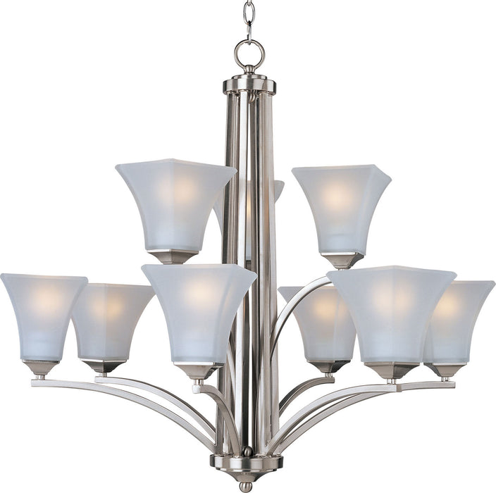 Myhouse Lighting Maxim - 20096FTSN - Nine Light Chandelier - Aurora - Satin Nickel