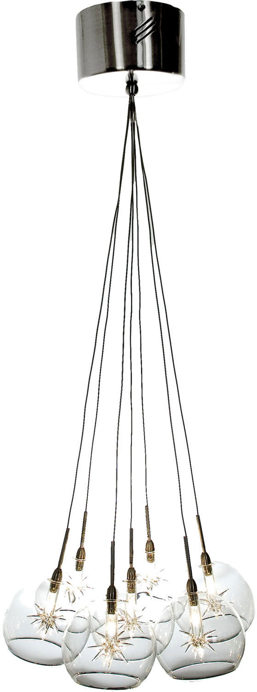 Myhouse Lighting ET2 - E20114-24 - Seven Light Pendant - Starburst - Satin Nickel