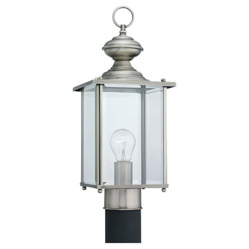 Myhouse Lighting Generation Lighting - 8257-965 - One Light Outdoor Post Lantern - Jamestowne - Antique Brushed Nickel