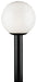 Myhouse Lighting Westinghouse Lighting - 6686100 - One Light Post Top Fixture - Polycarbonate with White Acrylic Globe - Black