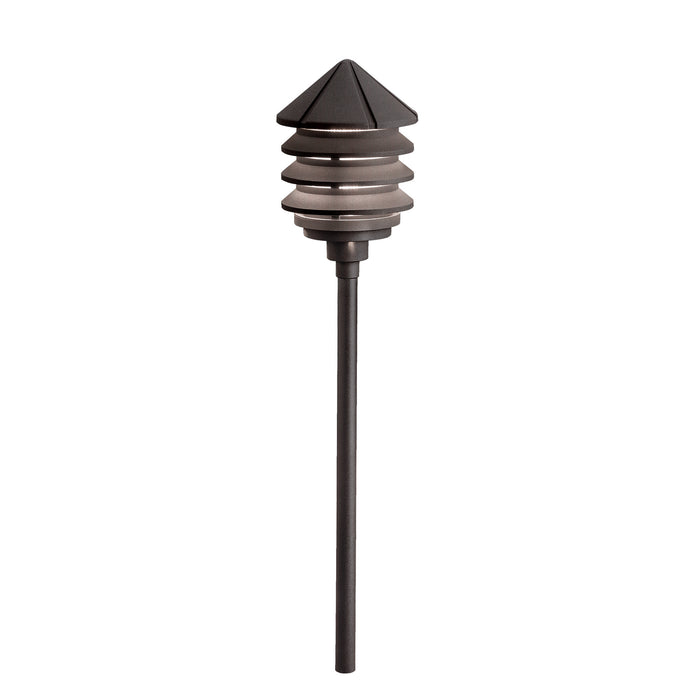 Myhouse Lighting Kichler - 15005AZT - One Light Path & Spread - Six Groove - Textured Architectural Bronze