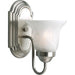 Myhouse Lighting Progress Lighting - P3051-09 - One Light Bath Bracket - Alabaster Glass - Brushed Nickel