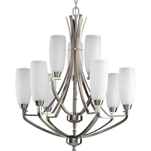 Myhouse Lighting Progress Lighting - P4439-09 - Nine Light Chandelier - Wisten - Brushed Nickel