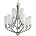 Myhouse Lighting Progress Lighting - P4439-09 - Nine Light Chandelier - Wisten - Brushed Nickel