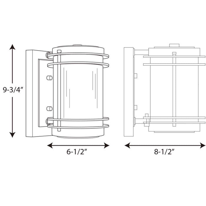 Myhouse Lighting Progress Lighting - P5895-108 - One Light Wall Lantern - Penfield - Oil Rubbed Bronze