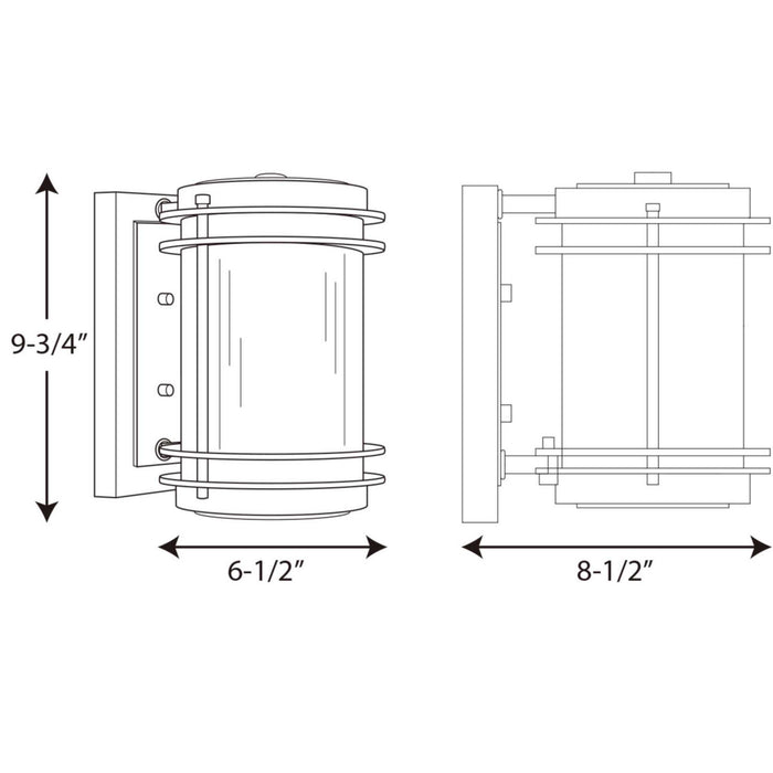 Myhouse Lighting Progress Lighting - P5896-108 - One Light Wall Lantern - Penfield - Oil Rubbed Bronze