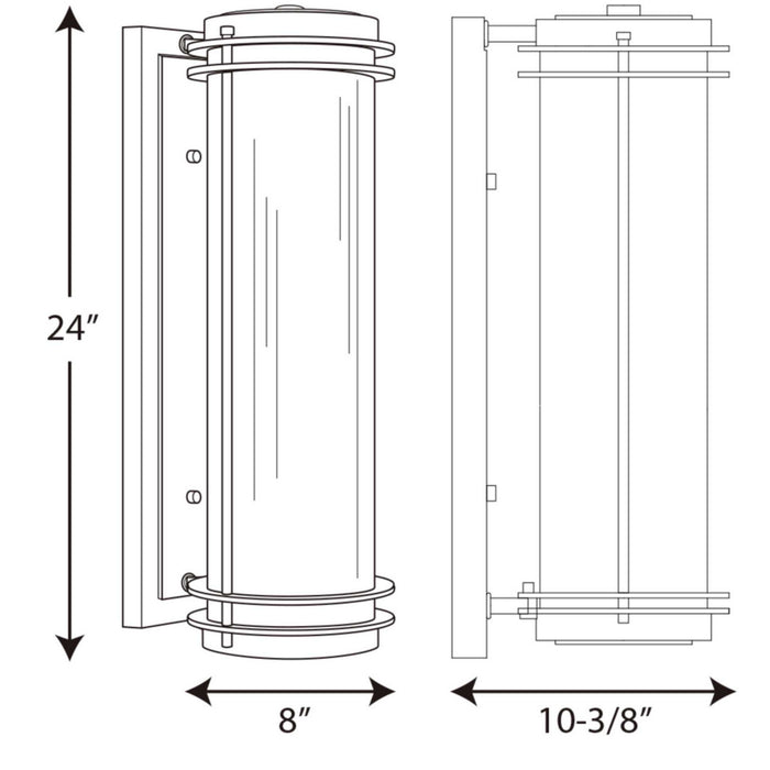 Myhouse Lighting Progress Lighting - P5899-108 - Two Light Wall Lantern - Penfield - Oil Rubbed Bronze