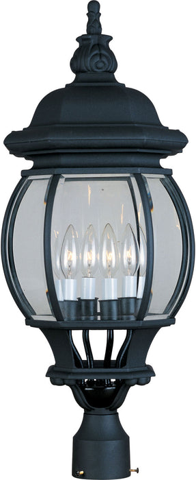 Myhouse Lighting Maxim - 1038BK - Four Light Outdoor Pole/Post Lantern - Crown Hill - Black