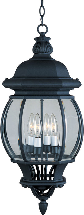 Myhouse Lighting Maxim - 1039BK - Four Light Outdoor Hanging Lantern - Crown Hill - Black