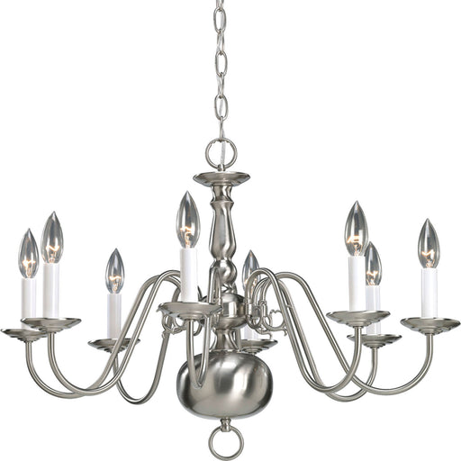 Myhouse Lighting Progress Lighting - P4357-09 - Eight Light Chandelier - Americana - Brushed Nickel