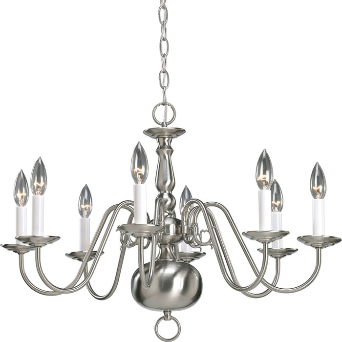 Myhouse Lighting Progress Lighting - P4357-09 - Eight Light Chandelier - Americana - Brushed Nickel