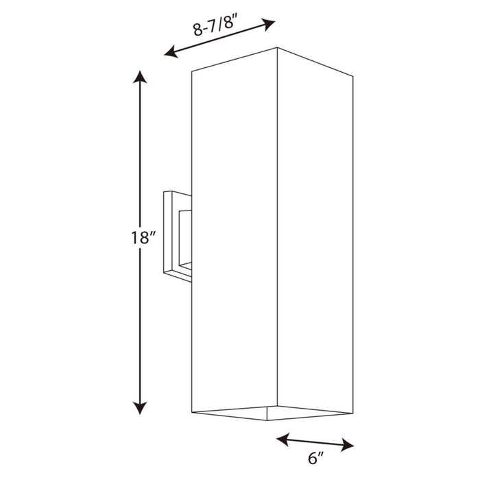 Myhouse Lighting Progress Lighting - P5644-30 - Two Light Wall Lantern - Square - White