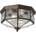 Myhouse Lighting Progress Lighting - P5789-20 - Four Light Flush Mount - Beveled Glass - Antique Bronze