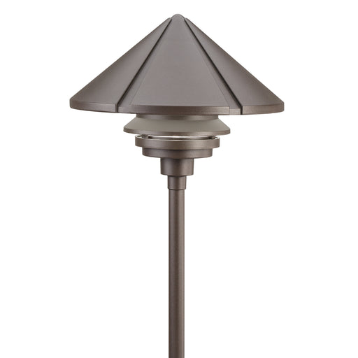 Myhouse Lighting Kichler - 15211AZT - One Light Path & Spread - Six Groove - Textured Architectural Bronze