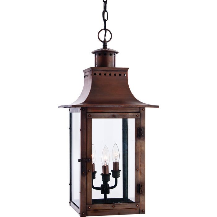 Myhouse Lighting Quoizel - CM1912AC - Three Light Outdoor Hanging Lantern - Chalmers - Aged Copper