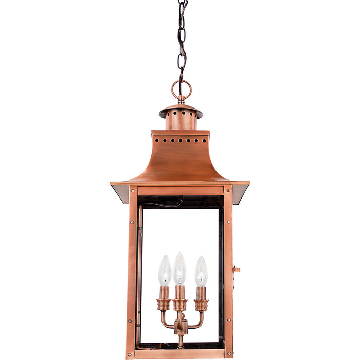 Myhouse Lighting Quoizel - CM1912AC - Three Light Outdoor Hanging Lantern - Chalmers - Aged Copper