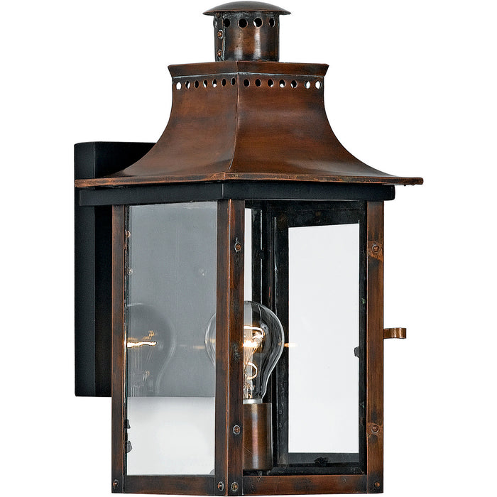 Myhouse Lighting Quoizel - CM8408AC - One Light Outdoor Wall Lantern - Chalmers - Aged Copper