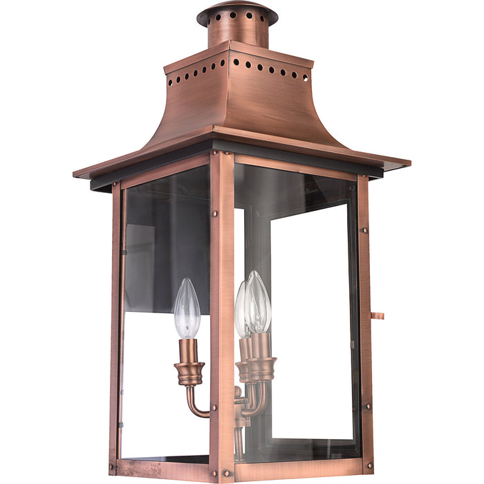 Myhouse Lighting Quoizel - CM8412AC - Three Light Outdoor Wall Lantern - Chalmers - Aged Copper