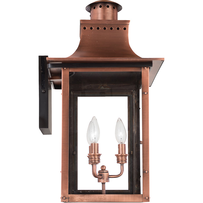 Myhouse Lighting Quoizel - CM8412AC - Three Light Outdoor Wall Lantern - Chalmers - Aged Copper