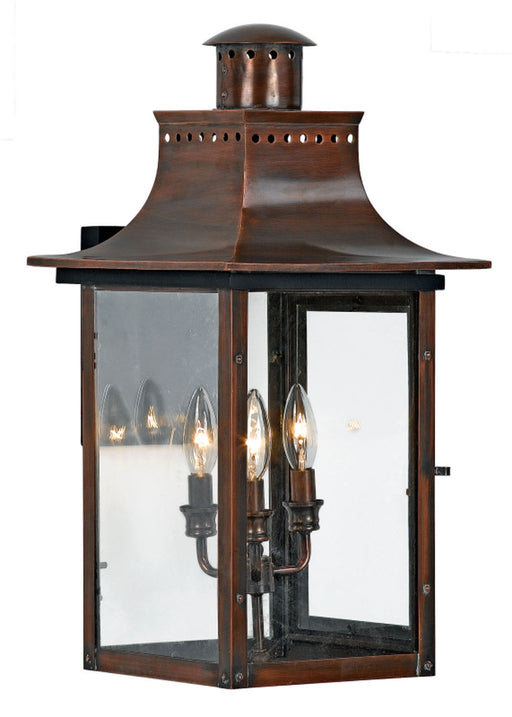 Myhouse Lighting Quoizel - CM8412AC - Three Light Outdoor Wall Lantern - Chalmers - Aged Copper