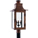 Myhouse Lighting Quoizel - CM9012AC - Three Light Outdoor Post Lantern - Chalmers - Aged Copper