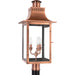 Myhouse Lighting Quoizel - CM9012AC - Three Light Outdoor Post Lantern - Chalmers - Aged Copper