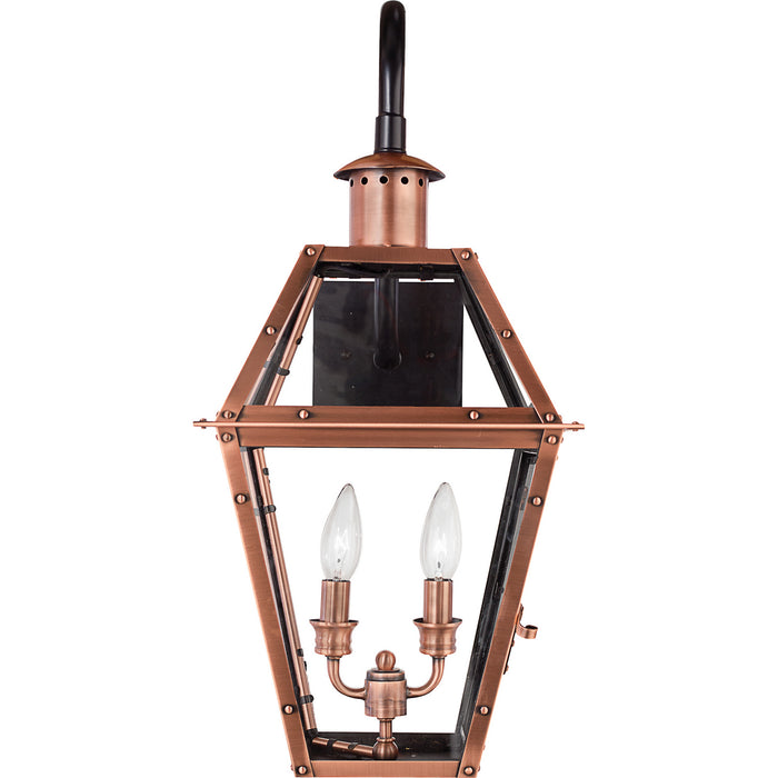 Myhouse Lighting Quoizel - RO8411AC - Two Light Outdoor Wall Lantern - Rue De Royal - Aged Copper