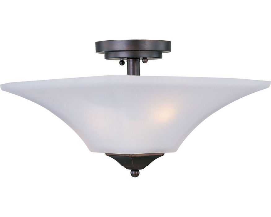 Myhouse Lighting Maxim - 20091FTOI - Two Light Semi-Flush Mount - Aurora - Oil Rubbed Bronze