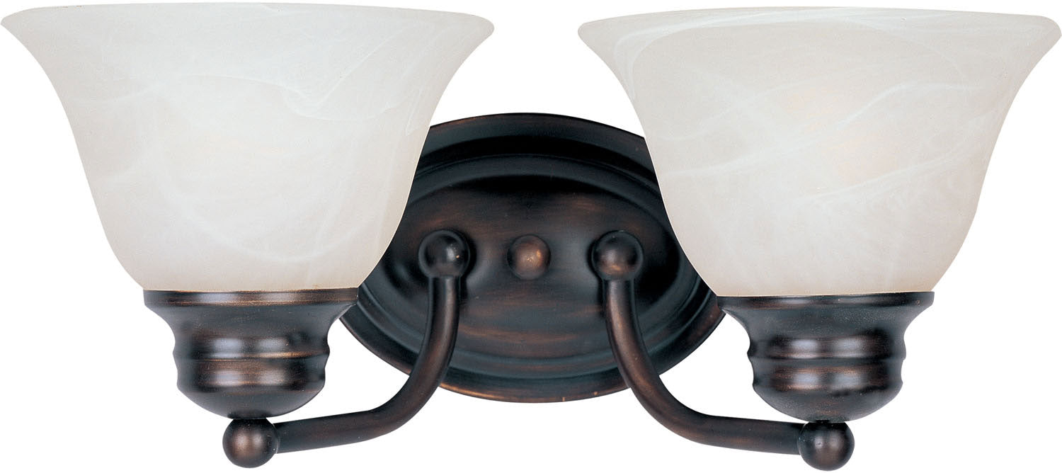 Myhouse Lighting Maxim - 2687MROI - Two Light Bath Vanity - Malaga - Oil Rubbed Bronze