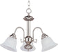 Myhouse Lighting Maxim - 2697MRSN - Three Light Chandelier - Malaga - Satin Nickel