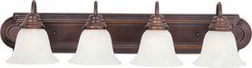 Myhouse Lighting Maxim - 8014MROI - Four Light Bath Vanity - Essentials - 801x - Oil Rubbed Bronze