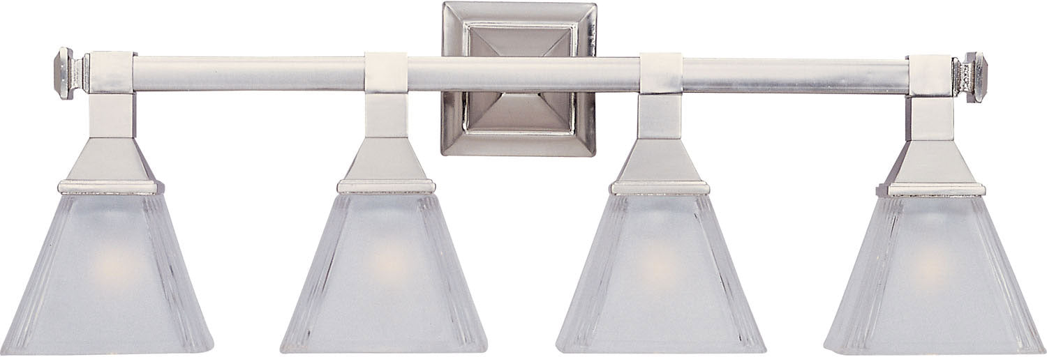 Myhouse Lighting Maxim - 11079FTSN - Four Light Bath Vanity - Brentwood - Satin Nickel