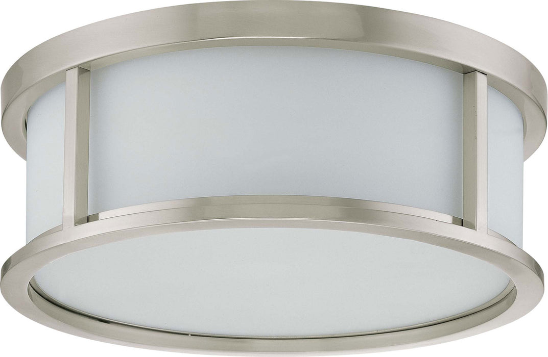 Myhouse Lighting Nuvo Lighting - 60-2864 - Three Light Flush Mount - Odeon - Brushed Nickel