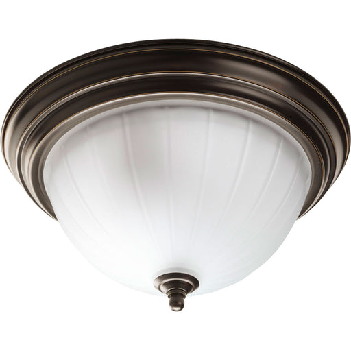 Myhouse Lighting Progress Lighting - P3817-20 - Two Light Flush Mount - Melon Glass - Antique Bronze