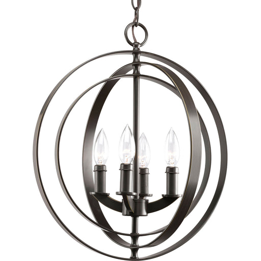 Myhouse Lighting Progress Lighting - P3827-20 - Four Light Foyer Pendant - Equinox - Antique Bronze