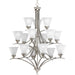 Myhouse Lighting Progress Lighting - P4365-09 - 15 Light Chandelier - Trinity - Brushed Nickel