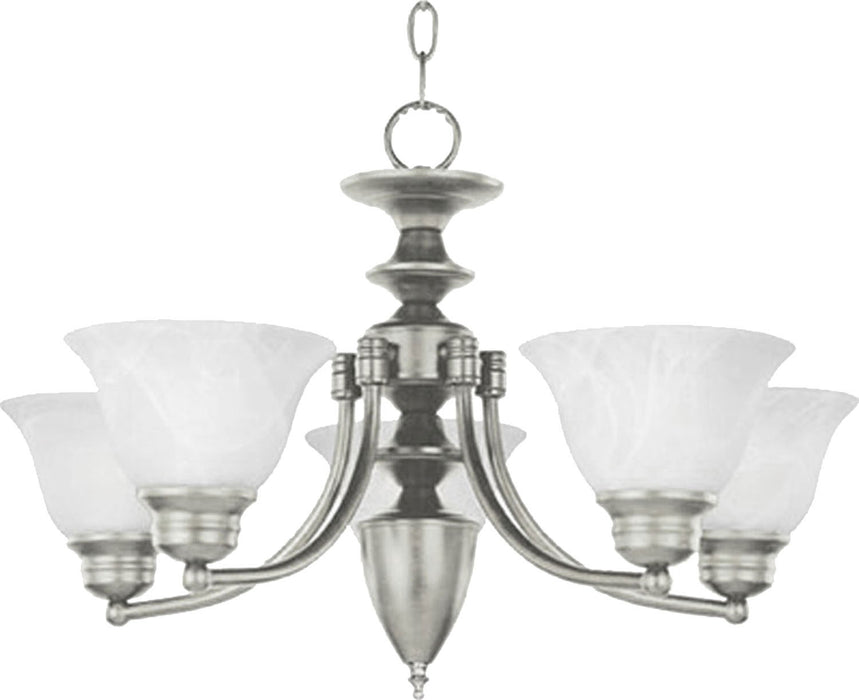 Myhouse Lighting Maxim - 2699MRSN - Five Light Chandelier - Malaga - Satin Nickel