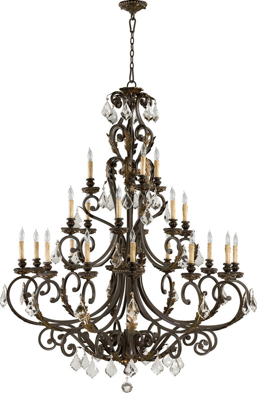 Myhouse Lighting Quorum - 6157-21-44 - 21 Light Chandelier - Rio Salado - Toasted Sienna With Mystic Silver