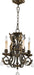 Myhouse Lighting Quorum - 6157-4-44 - Four Light Chandelier - Rio Salado - Toasted Sienna With Mystic Silver