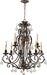 Myhouse Lighting Quorum - 6157-9-44 - Nine Light Chandelier - Rio Salado - Toasted Sienna With Mystic Silver