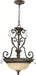 Myhouse Lighting Quorum - 8057-3-44 - Three Light Pendant - Rio Salado - Toasted Sienna With Mystic Silver