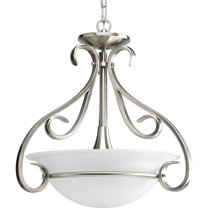 Myhouse Lighting Progress Lighting - P3843-09 - Three Light Foyer Pendant - Torino - Brushed Nickel