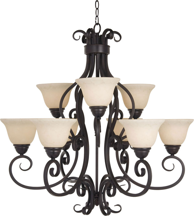 Myhouse Lighting Maxim - 12207FIOI - Nine Light Chandelier - Manor - Oil Rubbed Bronze