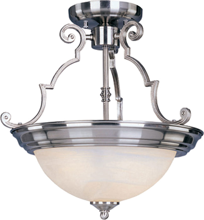 Myhouse Lighting Maxim - 5843MRSN - Two Light Semi-Flush Mount - Essentials - 584x - Satin Nickel