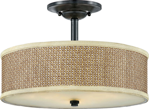 Myhouse Lighting Quoizel - ZE1717K - Three Light Semi-Flush Mount - Zen - Mystic Black