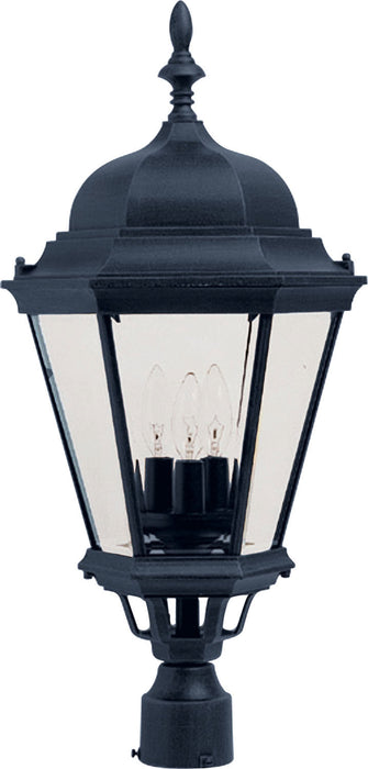 Myhouse Lighting Maxim - 1007BK - Three Light Outdoor Pole/Post Lantern - Westlake - Black